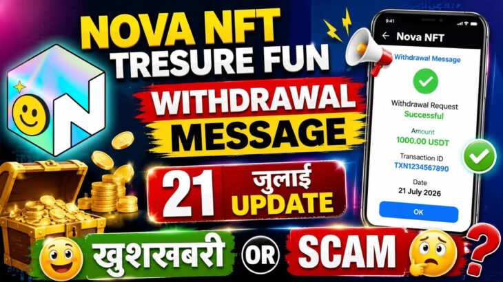 Nova NFT 21 July Update || Tresure NFT Withdrawal Tuft Token Listing