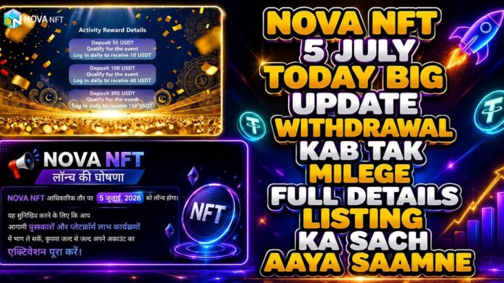 Nova Nft Withdrawal Update | Nova Nft New Update Today | Nova Nft Today News | Treasure Nft Update