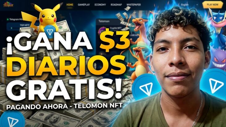 🔥 Nuevo Juego NFT de POKEMON PAGANDO GRATIS | Como Ganar Dinero Gratis con TELEMON 🤑