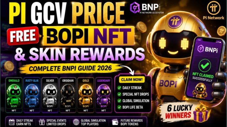 Pi Network Update | Pi GCV Price | NFT & Skin Rewards BNPI