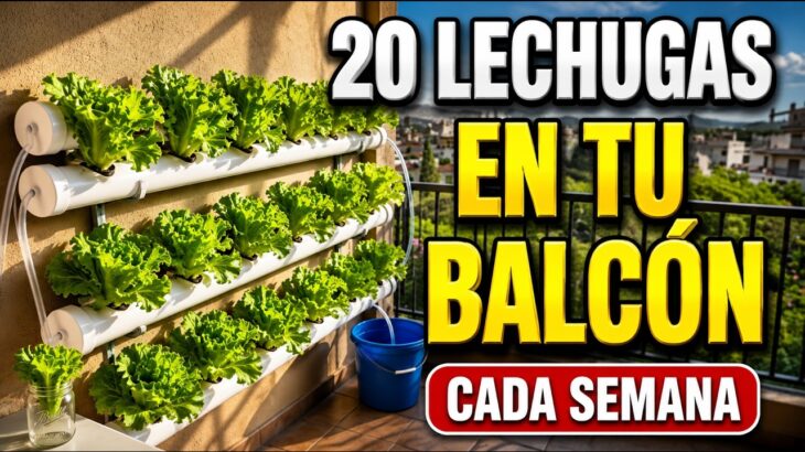 Sistema hidropónico para principiantes: NFT para 20 lechugas en tu balcón.