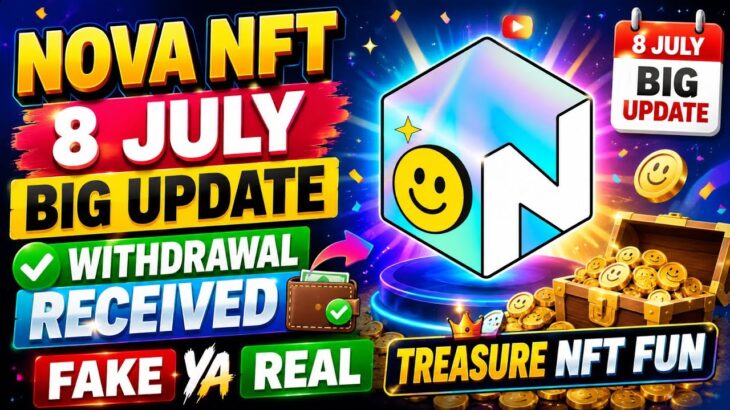 Tresure NFT Fun || Nova NFT 8 July Update || Nova NFT Withdrawal Update Today