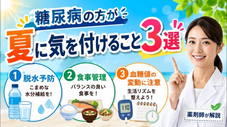 糖尿病の方が夏に気を付けること３選　　　　　　　　　　百一薬品