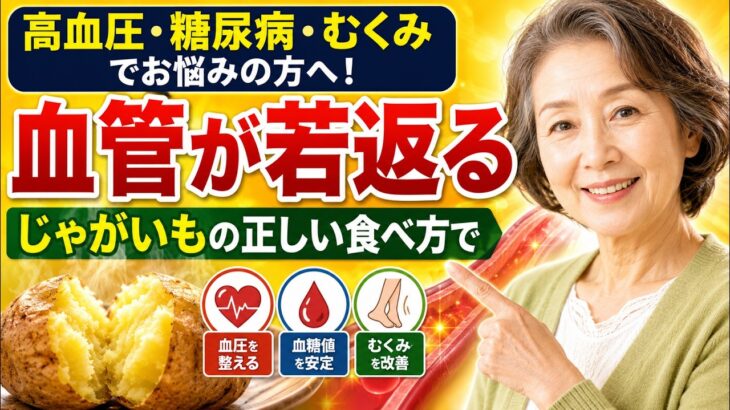 高血圧・糖尿病・むくみでお悩みの方へ！じゃがいもの正しい食べ方で血管が若返る