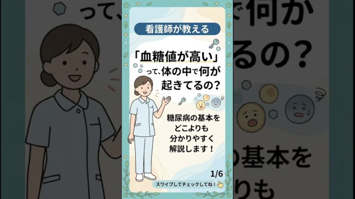 放置は危険！「サイレントキラー」糖尿病のメカニズムを看護師が分かりやすく解説します #糖尿病 #生活習慣病 #健康診断 #高血糖 #血糖値コントロール