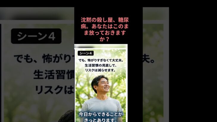 沈黙の殺し屋、糖尿病。あなたはやられるままでいいのですか？