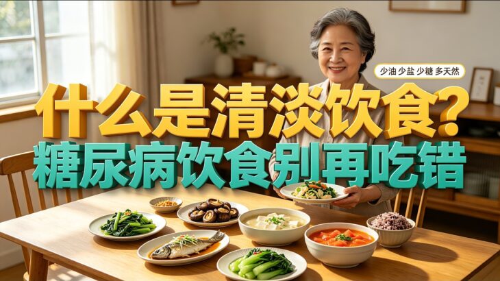 患有糖尿病的阿姨留意！正确清淡饮食方案，平稳血糖，日常吃饭照着安排