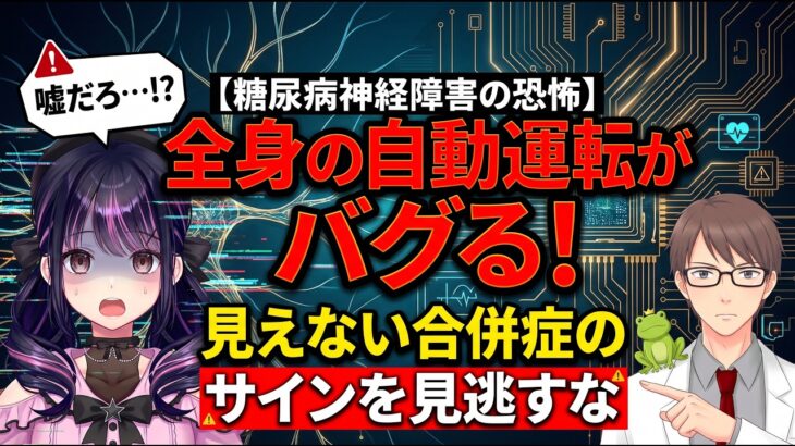 【糖尿病神経障害の恐怖】全身の自動運転がバグる！見えない合併症のサインを見逃すな