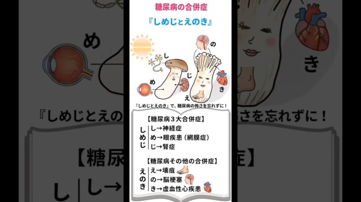 歌って覚える糖尿病の合併症 #かんご #ゴロー #看護師国家試験
