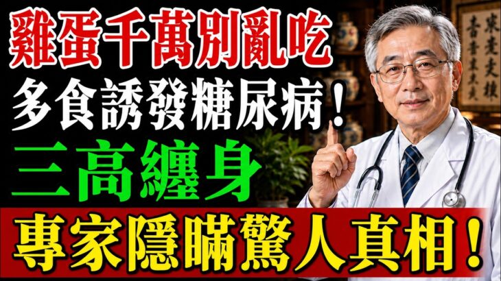 雞蛋別亂吃！吃多了糖尿病風險暴增？心臟病、膽固醇全纏上門⋯⋯專家不敢告訴你的恐怖真相！#鸡蛋 #养生 #科普 #医疗