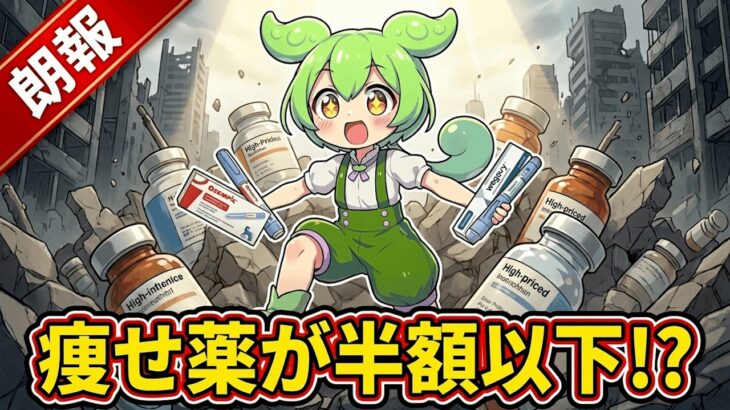 【痩せ薬が半額以下に！？】肥満や糖尿病に効く高価な治療薬が半額以下に！世界の肥満・糖尿病治療や、日本の医療制度・国民の健康にどのような変革をもたらすのか徹底解説するのだ！【ずんだもん深堀り解説】