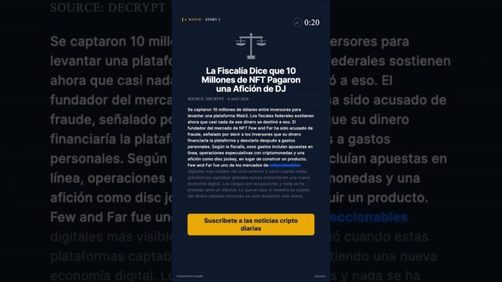 10 millones de NFT y una afición de DJ — #CriptoMinutosEspaña #shorts