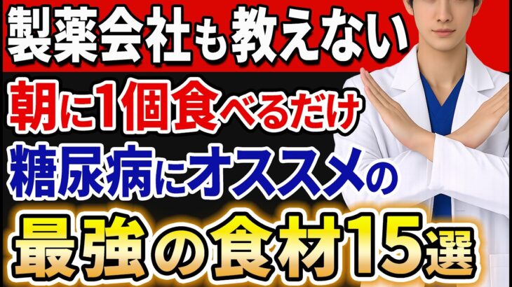 【知らないと損】毎朝1個食べるだけ！糖尿病が気になる人が毎朝取り入れたい食材15選【糖尿病・高齢者・血糖値・HbA1c】