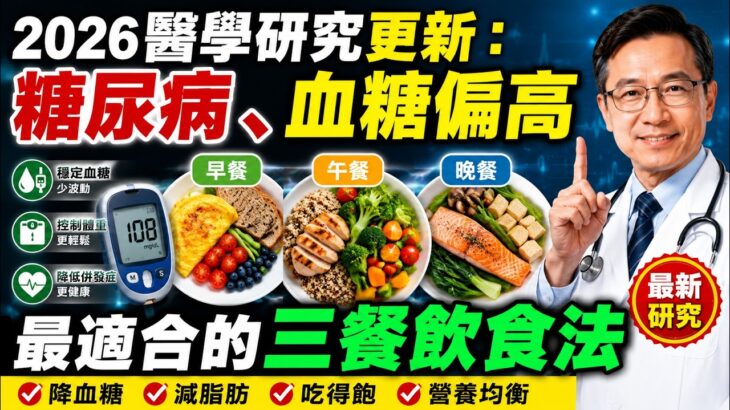 2026 醫學研究更新：糖尿病、血糖偏高，最適合的三餐飲食法