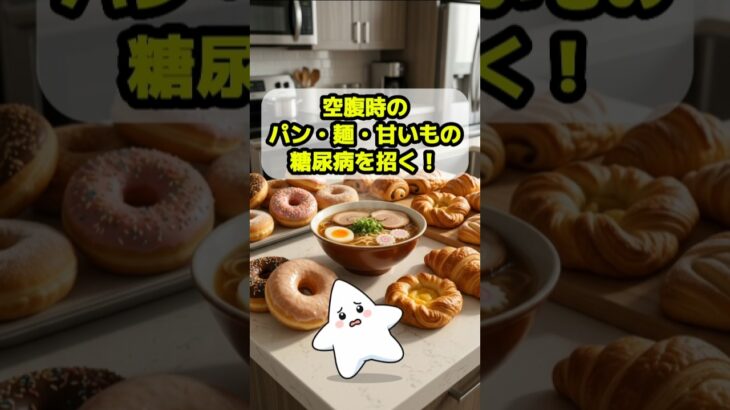 【糖尿病】40代から要注意！空腹時のパン・麺・甘い飲み物、食べ物がヤバい理由 #血糖値コントロール #40代からの健康 #免疫力アップ