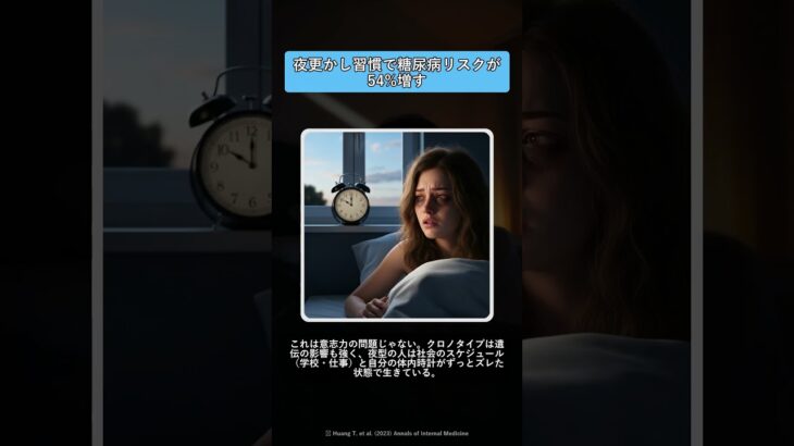 夜更かし習慣で糖尿病リスクが54%増す