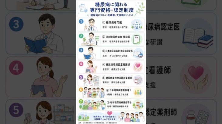 糖尿病に詳しい医療者がわかる｜専門資格・認定制度7選