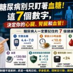 糖尿病人一定要記住的7個健康數字：看懂這些指標，才能真正掌控血糖