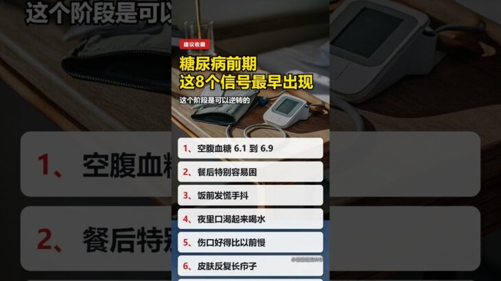 糖尿病前期 这8个信号最早出现