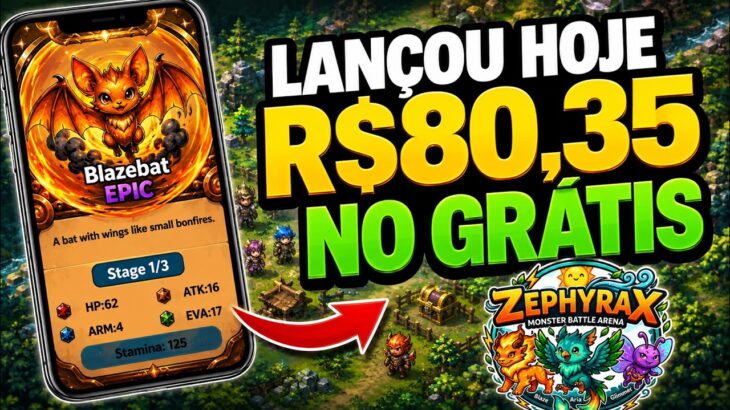 🔥 CORRE!! LANÇOU PAGANDO – NOVO JOGO NFT GRATIS – COMO INICIAR no ZEPHYRAX ?