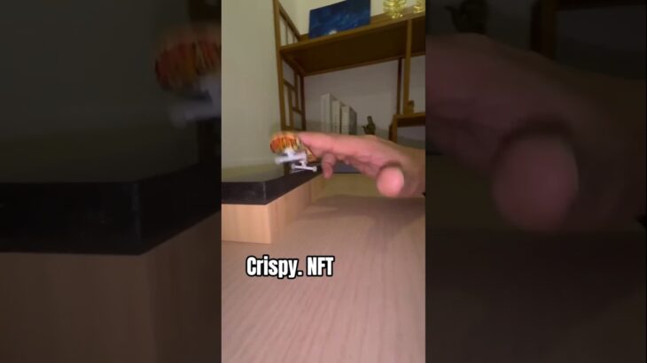 Crispy  fakie tre flip 5-0 by LAWIN NERIM of NFT . #2295 # FINGERBOARDING #GRANITELEDGE