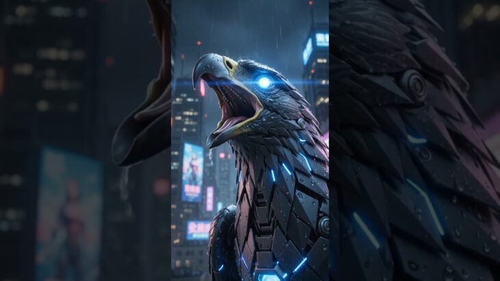 ​Cyberpunk Eagle: The Future is Here! 🦅⚡cyberpunk #nft #robot #scifi #futuretech #digita