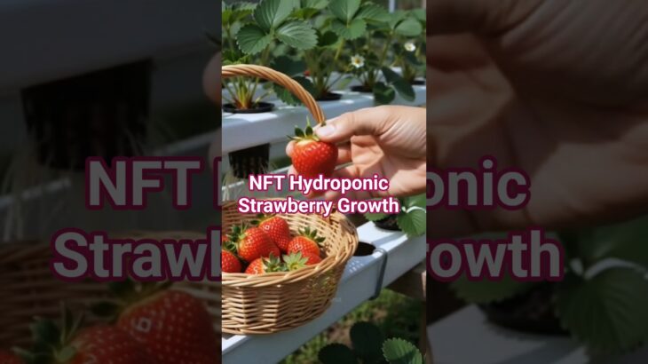 ​DIY NFT Hydroponic Strawberry Growth 🍓 #shorts #hydroponics #diy #strawberry #gardening #timelapse