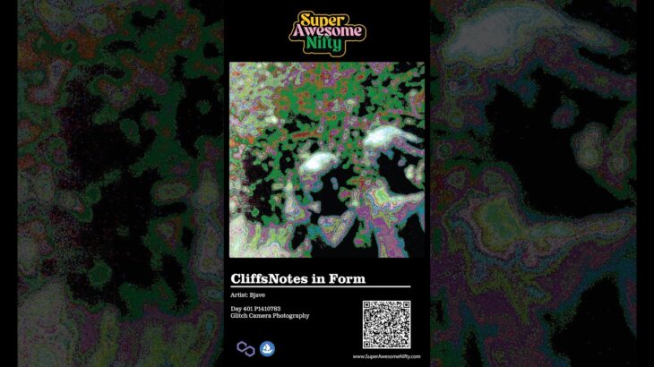 Day 401 Bjave P1410783 ‘CliffsNotes in Form’ Hiroshima Japan Glitch Camera Photography Opensea NFT
