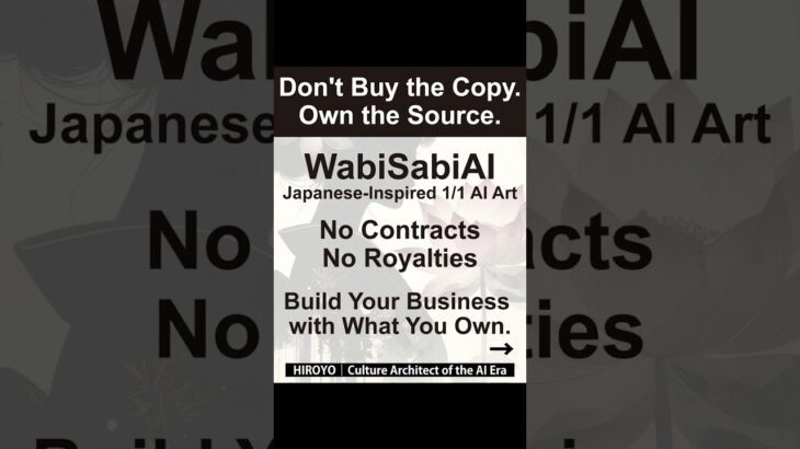 Don’t Buy the Copy. Own the Source. #WabiSabiAI #Zen #Web3 #NFT #blockchain