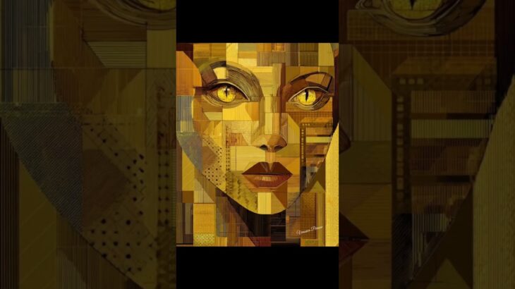Golden Gaze disponible en OpenSea https://opensea.io/collection/mujer-glitch-70072788 #nft