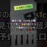HbA1c5.6%超は糖尿病予備群 #健康 #豆知識 #Shorts