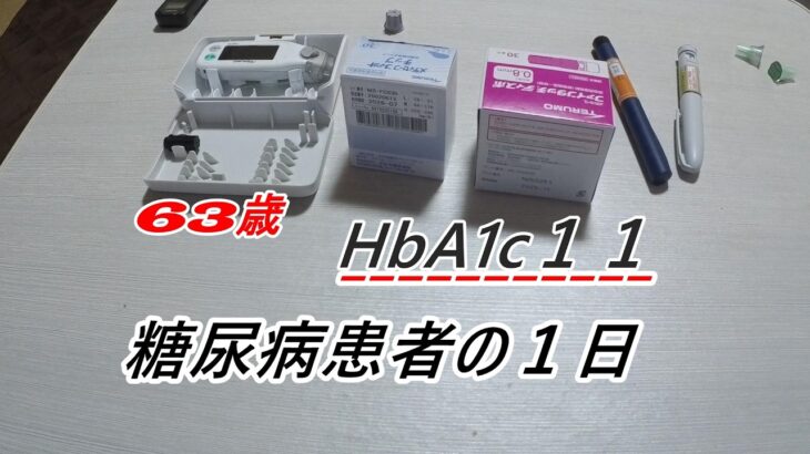 ６３歳　HgA1c１１の糖尿病患者の１日