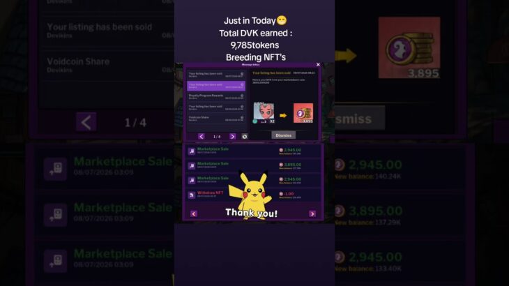 How I Earned DVK tokens in breeding NFT’s