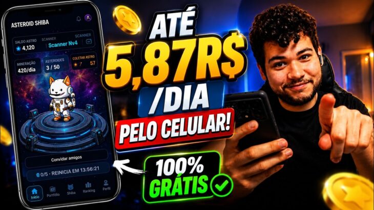 JOGO NOVO NFT PAGANDO GRÁTIS PELO CELULAR | ASTEROID SHIBA