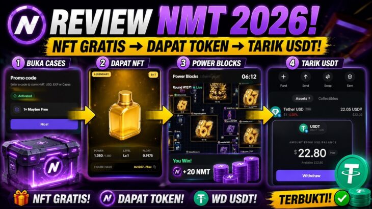 🔥 NMT Review 2026! Cara Dapat NFT Gratis, Hasilkan Token & Withdraw USDT
