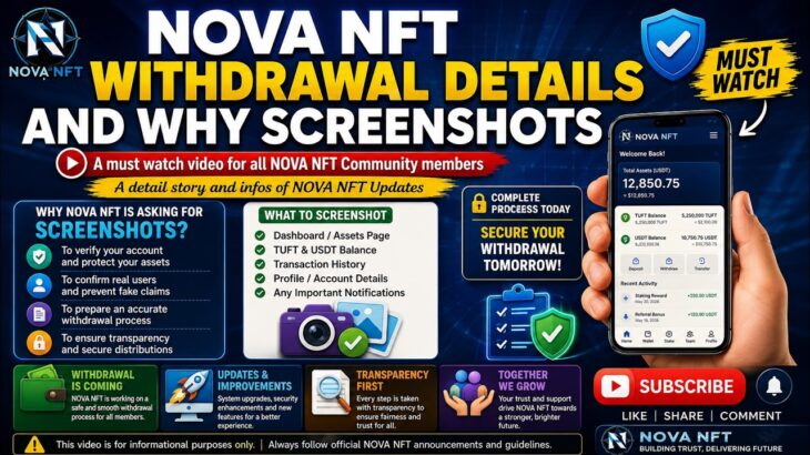 NOVA NFT WITHDRAWAL UPDATES