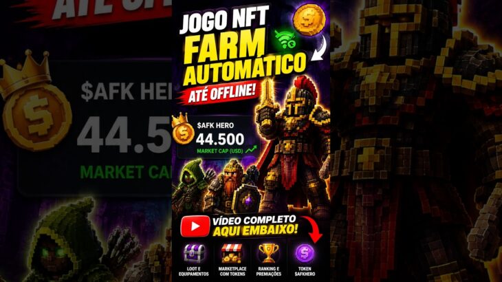 NOVO JOGO NFT QUE FARMA SOZINHO ATÉ OFFLINE! 😱💰 #shorts