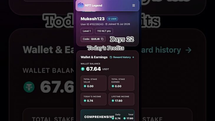 Nftlegend reserve daily earnings profit #nft #bollywood #nftcommunity #nftupdates