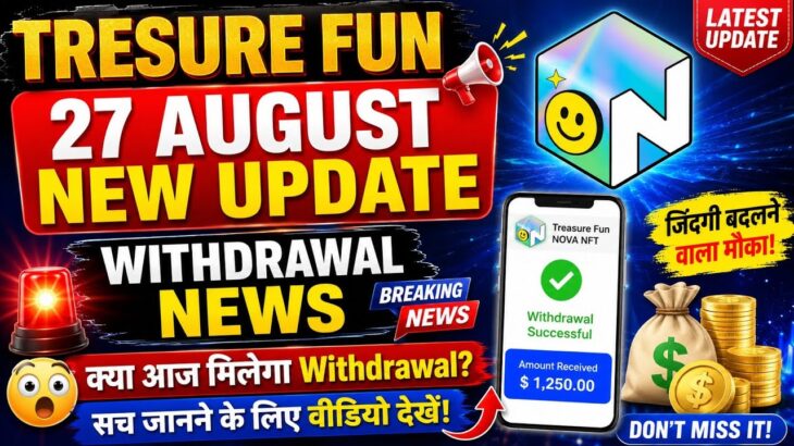 Nova NFT New Update || Tresure Fun Tresurenft Withdrawal Update || Tuft Token Listin
