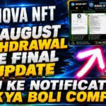 Nova Nft New Update 3 August | Nova Nft Withdrawal Update | Treasure Nft New Update | Nova Nft News