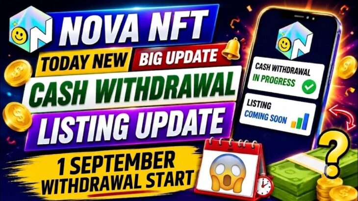 Nova Nft Today New Big Update ✅ | TreasureNova Update ✅ | Withdrawal Start #live#withdraw#nova#video