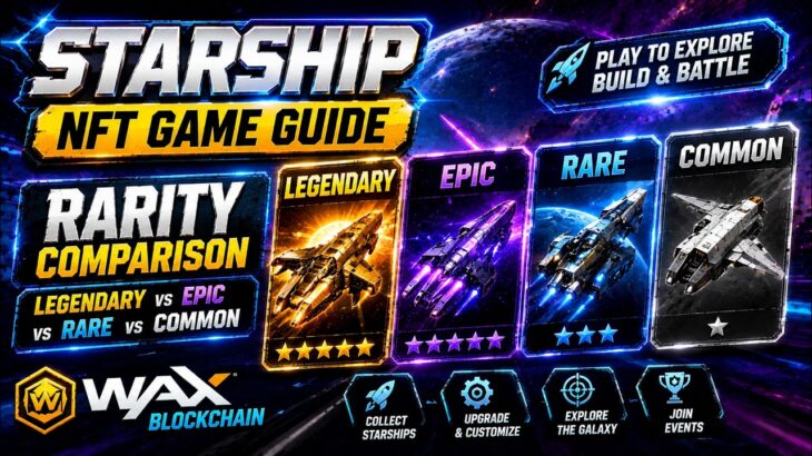 Starship NFT Game Guide: Legendary vs Epic vs Rare vs Common Rarity on WAX Blockchain?