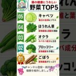 腸の健康にうれしい野菜TOP5#野菜#健康 #健康習慣 #食生活 #危険な食べ物 #生活習慣病 #高血圧 #糖尿病 #脂肪肝 #大腸がん #健康豆知識 #シニア健康 #アンチエイジング #健康情報