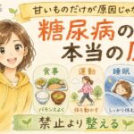 【甘いものだけが原因じゃない】糖尿病の本当の原因