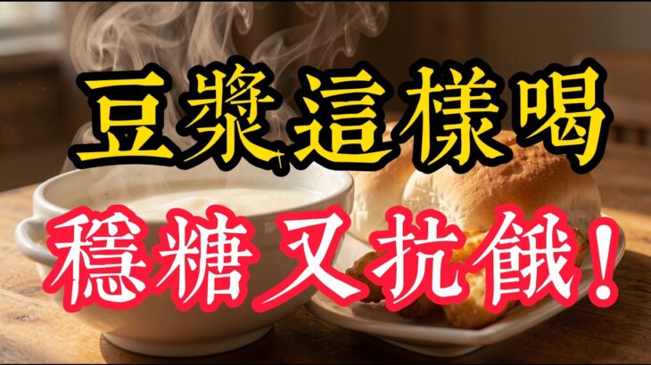 糖尿病能喝豆浆吗？早上不敢吃早餐？教你“无糖纯豆浆”正确喝法，稳血糖还抗饿！