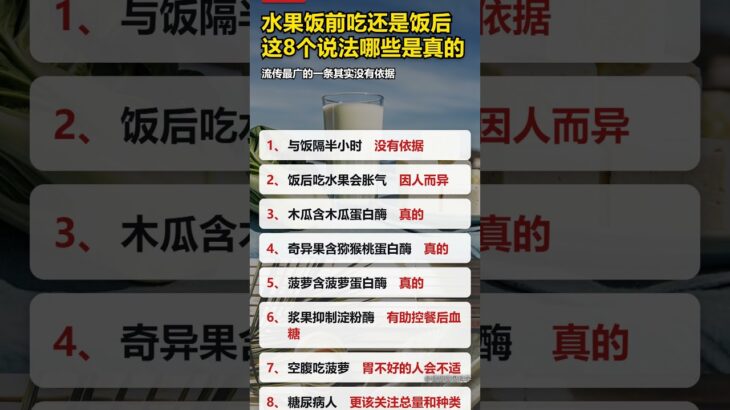 糖尿病患者能吃水果吗？真相让人意外 #血糖 #科普