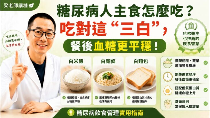 糖尿病人主食怎麼吃？吃對這“三白”，餐後血糖更平穩