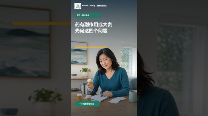 糖尿病药有副作用或太贵？先问医生或药师这四个问题