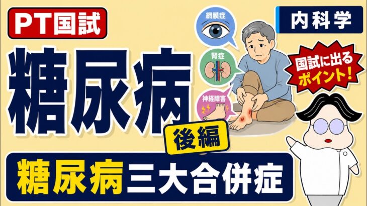 【聞き流し】「糖尿病の慢性合併症」| 国家試験・授業対策！【内科学】