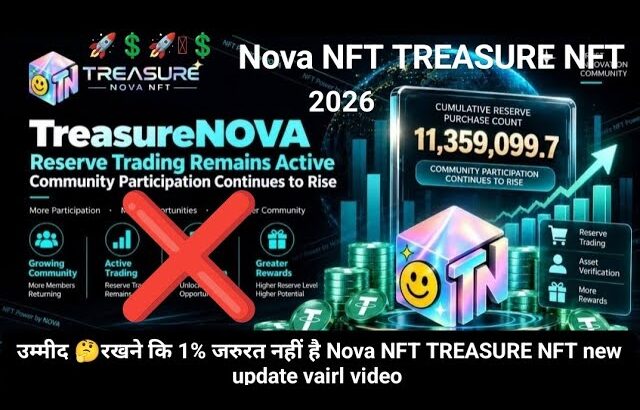 उम्मीद 🤔रखने कि 1% जरुरत नहीं है Nova NFT TREASURE NFT new update vairl video Scam scam